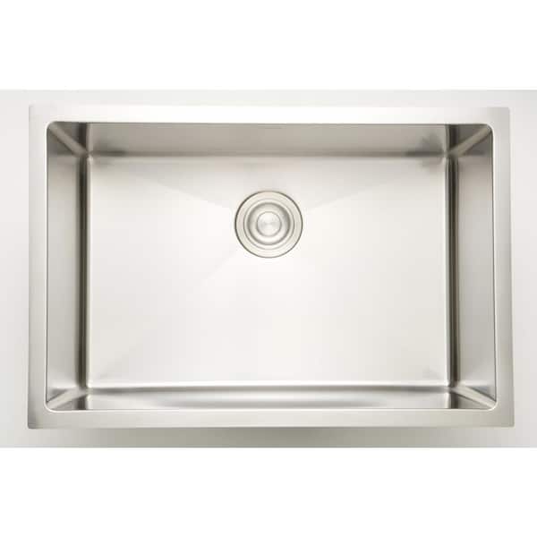 Unbranded 27 in. x 18 in. x 10 in. Stainless Steel Undermount Laundry Sink