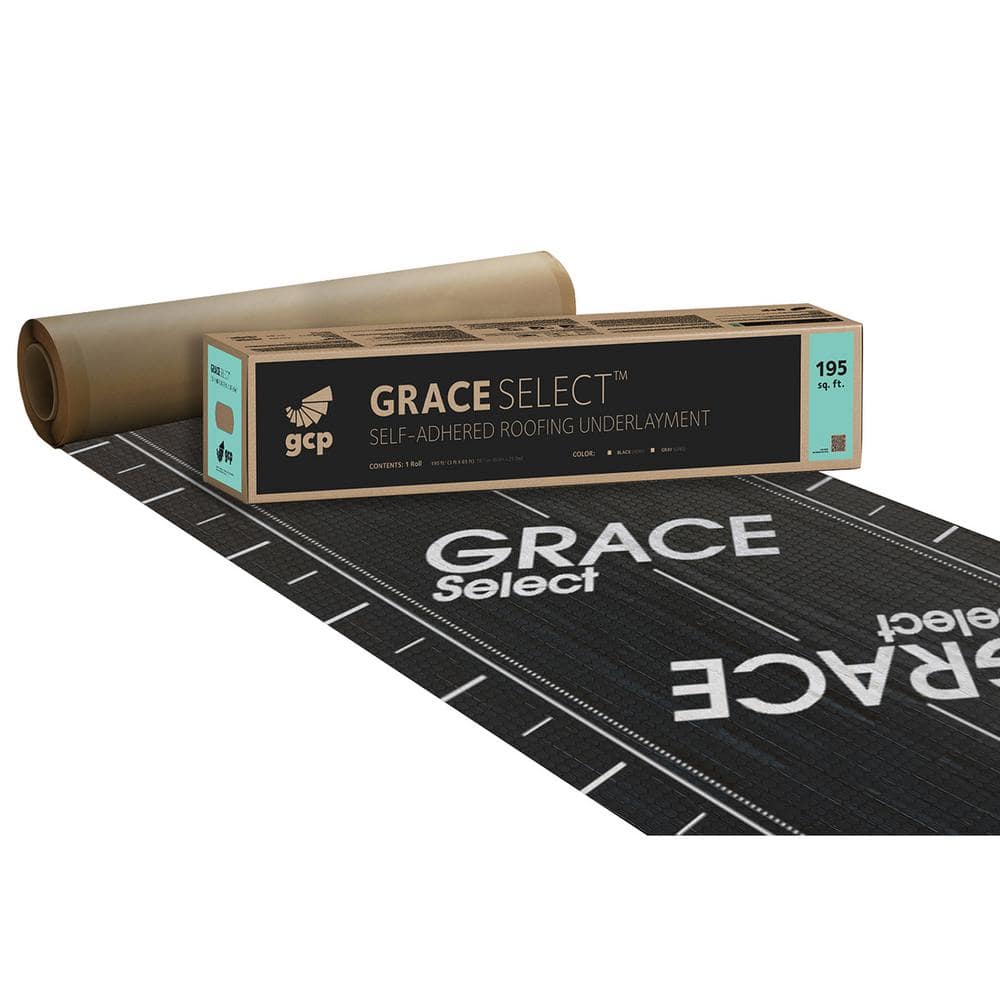 Grace Select 36 in. x 65 ft. Roll Self Adhered Roofing Underlayment (195 sq. ft.) Grace Select 36 in. x 65 ft. Roll Self Adhered Roofing Underlayment (195 sq. ft.)