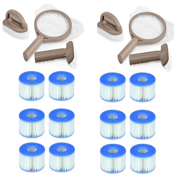 Intex 4.2 in. PureSpa Hot Tub Maintenance Kit 2 and Type S1 Filter Cartridges (6-Pack)