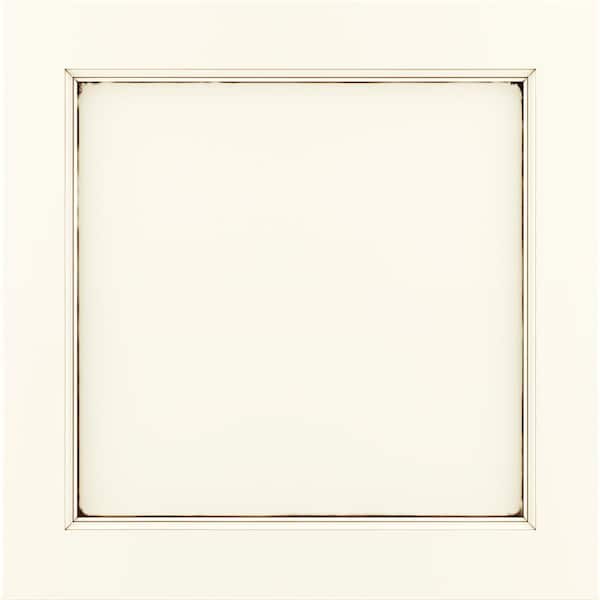 American Woodmark Adelaide 11 9/16-in. W x 3/4-in. D x 11 1/2-in. H in Painted Biscotti Glaze Cabinet Door Sample