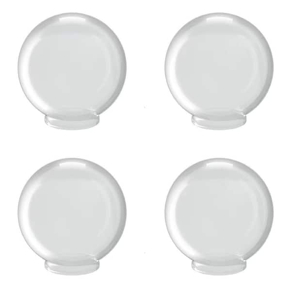6 in. Smooth Acrylic White Globe with 3.14 in. Fitter Neck (4-Pack) - Fixture Not Included