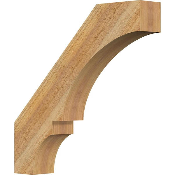 Ekena Millwork 4"W x 22"D x 22"H Balboa Rough Sawn Knee Brace, Western Red Cedar