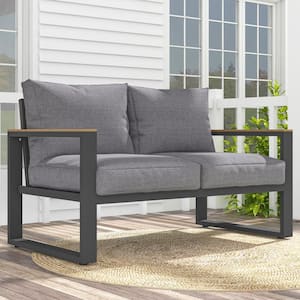 75'' Metal Outdoor Loveseat