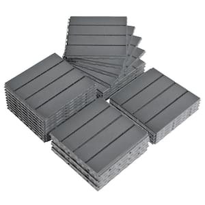 0.98 ft. x 0.98 ft. Composite Deck Tile in Gray (27 Per Case)