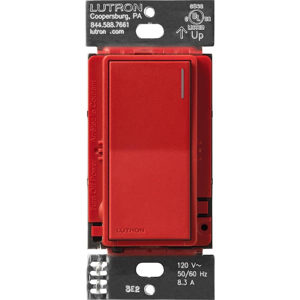 Lutron Sunnata Companion Switch, only for use with Sunnata On/Off Switches, Signal Red (ST-RS-SR)