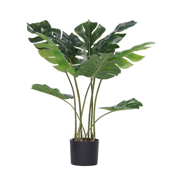 KUTON 33 .5 in. Green Artificial Philodendron Tree In Pot