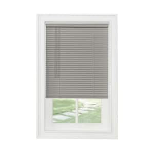 GII Morningstar Gray Cordless Light Filtering Vinyl Mini Blind with 1 in. slats 23 in. W x 64 in. L