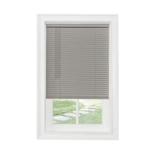 ACHIM GII Morningstar Gray Cordless Light Filtering Vinyl Mini Blind with 1 in. slats 23 in. W x 64 in. L