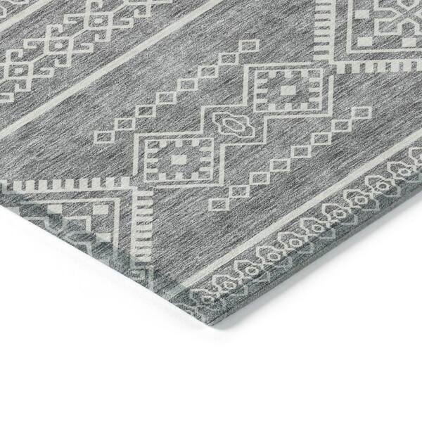 Chantille Machine Washable Indoor/Outdoor Abstract ACN901 Gray 1 ft. 8 in. x 2 ft. 6 in. Area Rug
