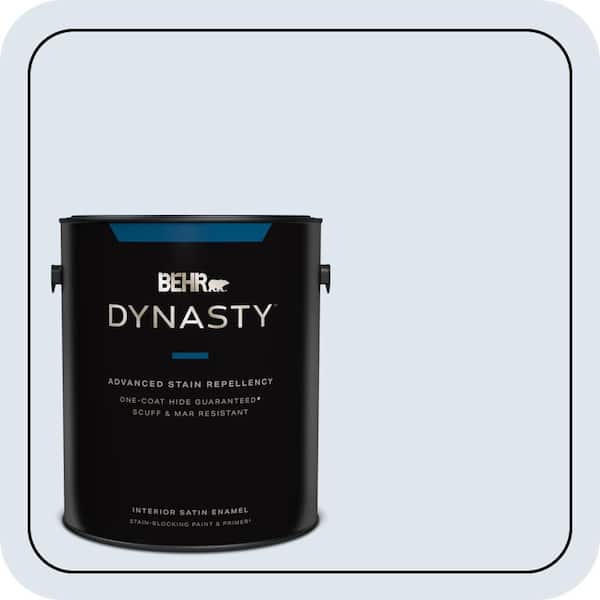 BEHR DYNASTY 1 gal. #590C-1 Morning Haze Satin Enamel Interior Stain-Blocking Paint & Primer