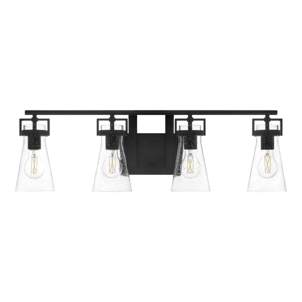 Home Decorators Collection Clermont 30.75 in. 4Light Matte Black