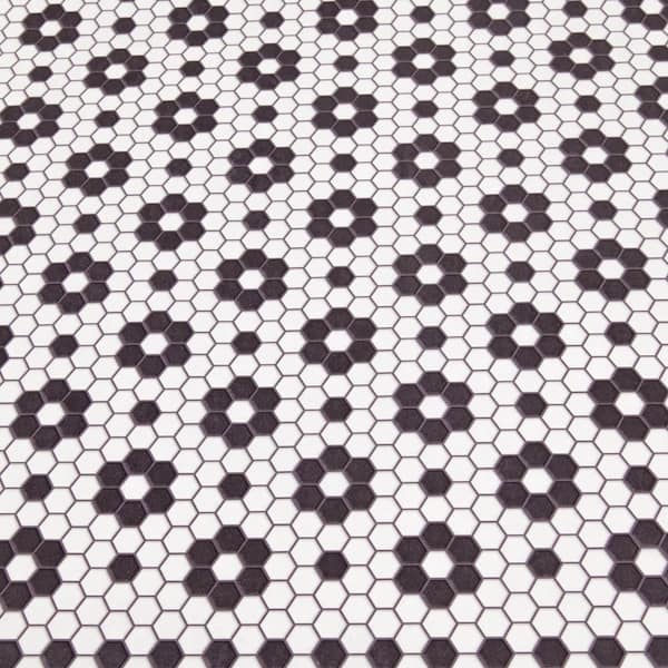 StyleWell Black and White 5 ft. X 7 ft. Diamond Vinyl Area Rug 8215.13.51HD  - The Home Depot