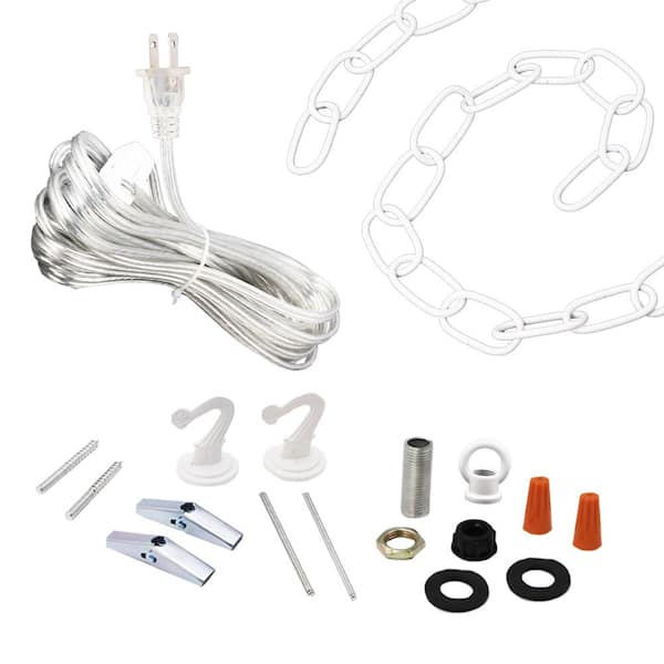 18 ft. White Swag Light Kit