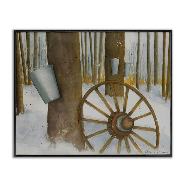 Stupell Industries Maple Sugaring Trees by Gloria Palmer 1-Piece Framed Graphic Print Nature Poster Art Print 20 in. x 16 in.