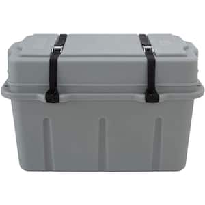 6 Gal. Light weight Protective Camp Storage Waterproof Box with Straps in Gray