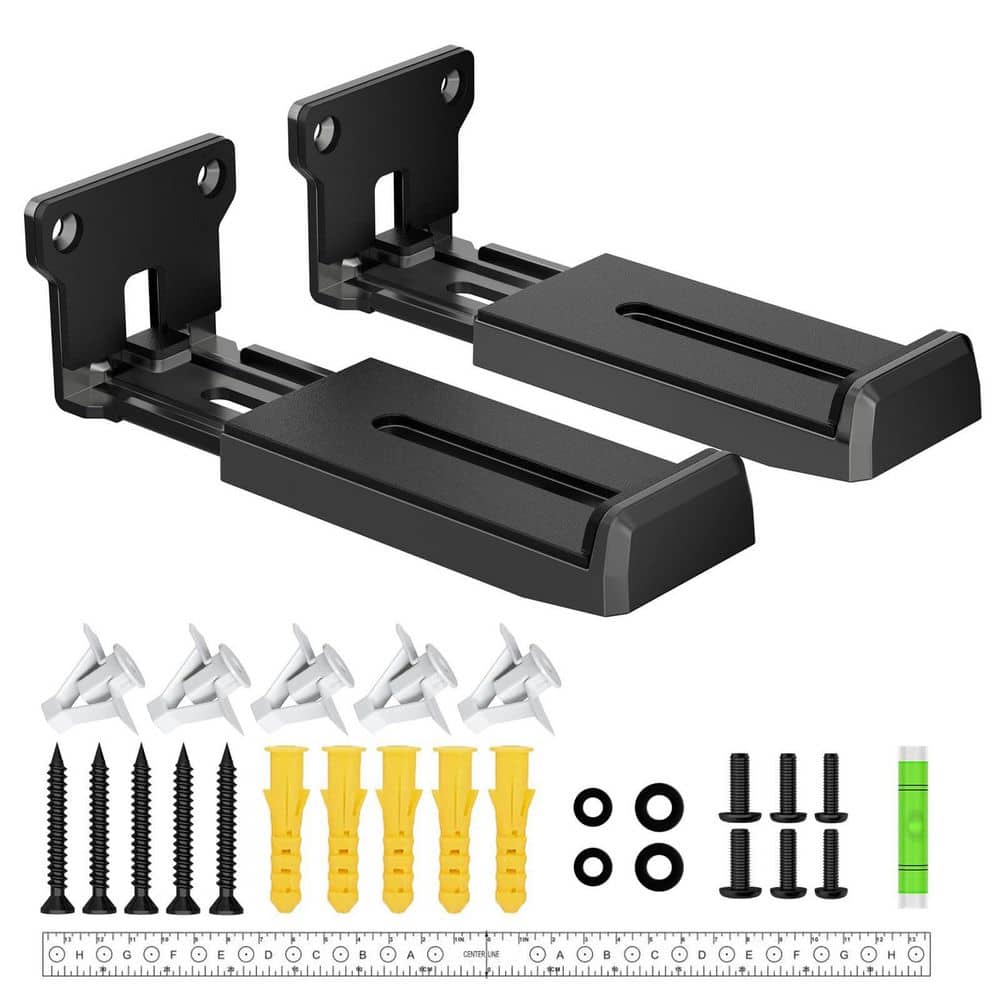 3.6 in. to 6.4 in. Black Adjustable Soundbar Wall Mount with 33 lb. Capacity for Under TV Installation price history on PriceWatchPro