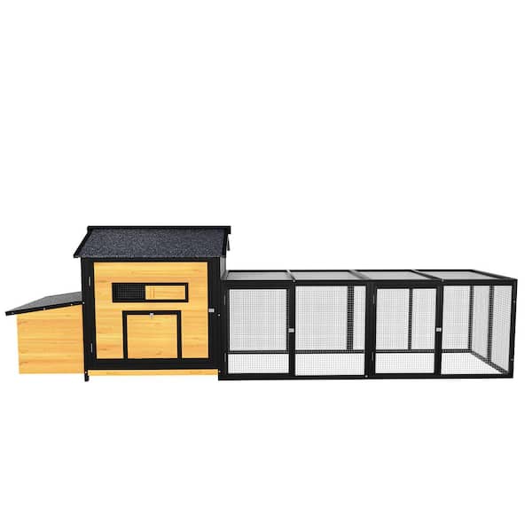 118 in. Chicken Coop Extra Large Chicken House Hen House Rust Proof Metal Wire Poultry Cage w/Nesting Boxes and Perchesw