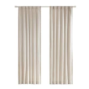 Bryn Natural Polyester 40 in. W x 84 in. L Light Filtering Curtain (Single Panel)