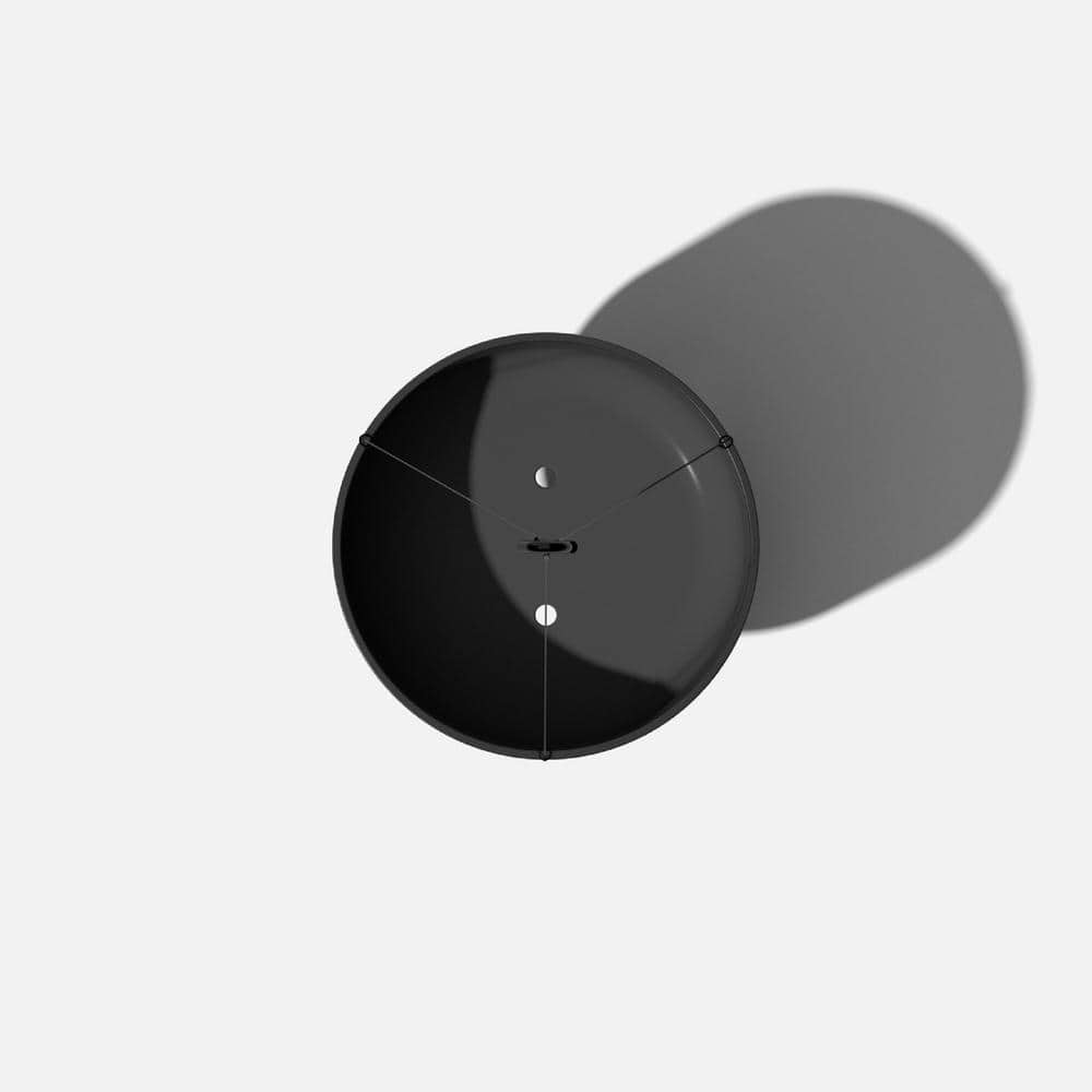 Kona Modern Hanging Bowl Planter 14" in Black Plastic-Stone Composite