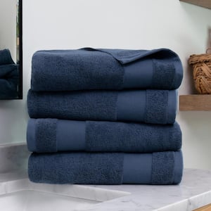 4-Piece Navy Ultra Soft Cotton Bath Towel Set