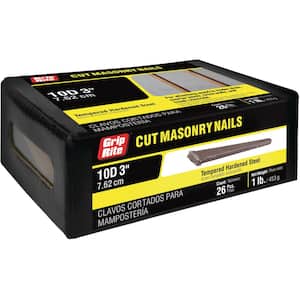 3 in. 10-Penny Steel Cut Masonry Nails (1 lb.-Pack)