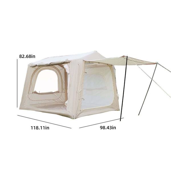 8.2 ft. x 9.8 ft. Beige Pop-Up Canopy Inflatable Tent, SUV Tent
