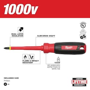 4 in. #2 Philips 1000-Volt Insulated Screwdriver