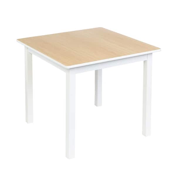 Toffy & Friends Wooden Storage Table and Chairs Set, White, 3-Piece Set,  Ideal for Children's Learning, Activity Table or Dining