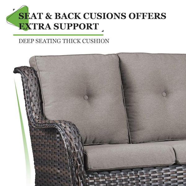 Seat cushions best sale for wicker loveseat