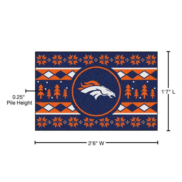 FANMATS Buffalo Bills Holiday Sweater Blue 1.5 ft. x 2.5 ft