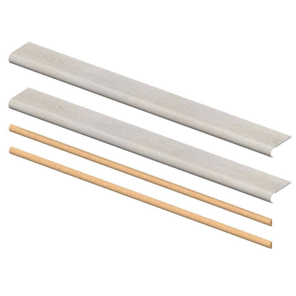 Champagne Beach Wood 7mm x 46in x 8in Exact Match Round Nose Open Stair Return/Landing Kit (2-Pack) price history on PriceWatchPro