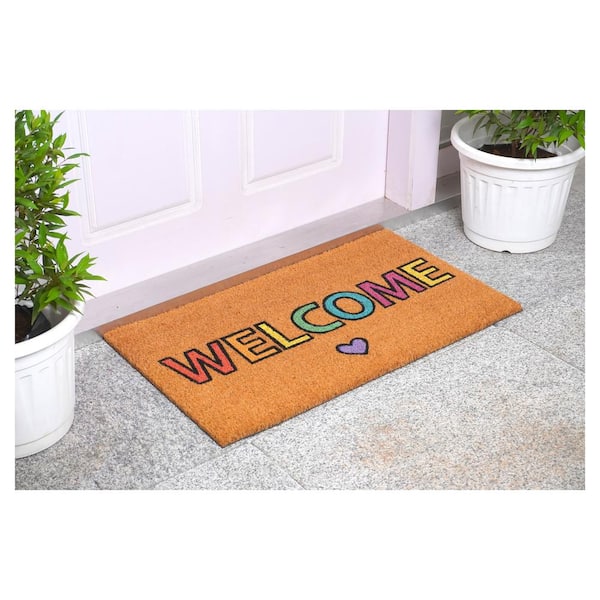 Front Door Mats 2 Pc Set, 29.5 x 17 in. All Weather Entry and Back