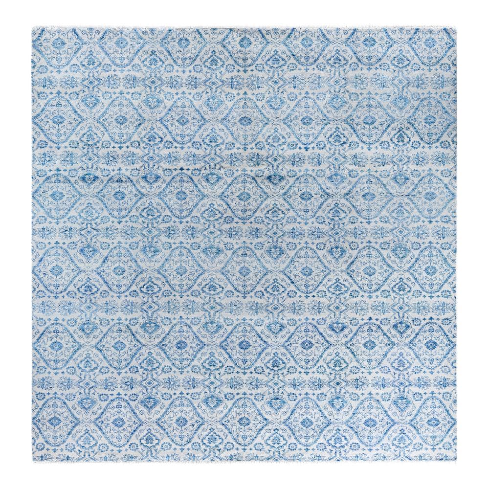 Ikat Gray 8 X 10 Hand-Knotted Wool Silk Indoor Area Rug price history on PriceWatchPro