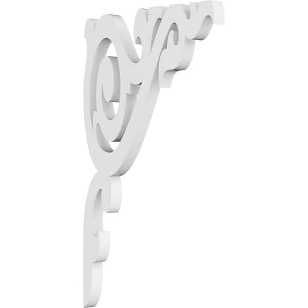 Ekena Millwork 5/8 in. W x 12 in. H x 7 in. D PVC Baile Bracket
