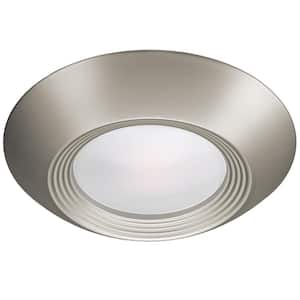 5 in./6 in. Disk Light with Brushed Nickel Trim Option Integrated LED Recessed Light Trim (6-Pack)