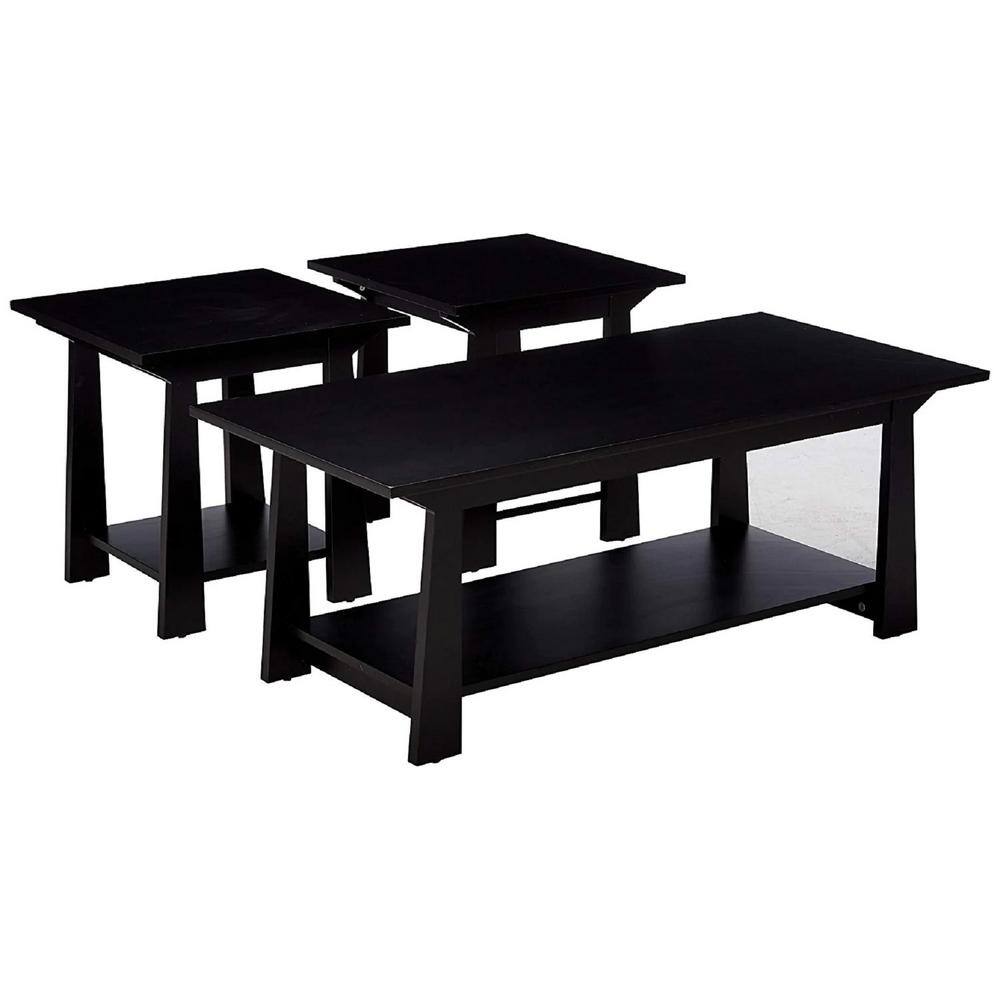 Signature Home Signature Home Bagnoli 20 in. L Black Rectangle Wood 3