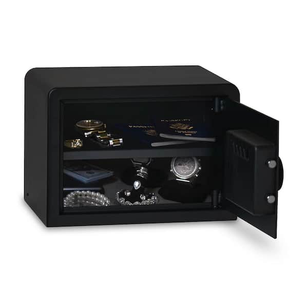 Home and Office 0.59 cu. ft. Security Vault with Electronic Lock and 1-Shelf, Matte Black