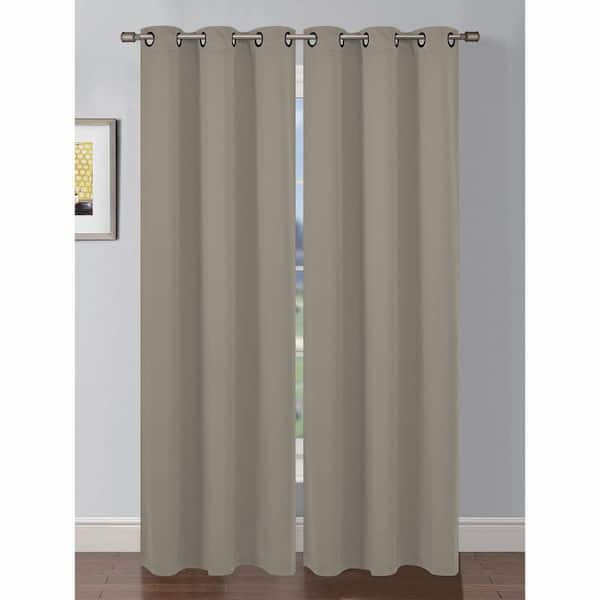 Bella Luna Semi Opaque Ana Woven 84 In L Room Darkening Grommet Curtain Panel Pair Light Gray Set Of 2 Ymc002748 The Home Depot Bella Luna Semi Opaque Ana Woven 84 In, Grommet Curtain Panels 84
