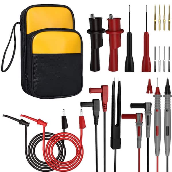 2-Piece Multimeter Test Lead Kit with Soft Case, Non-Destructive Back Probes for Digital Electrical Testing
