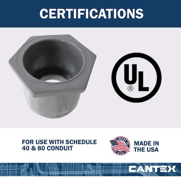Cantex 1-1/2 in. Reducer Bushing R5142223 - The Home Depot