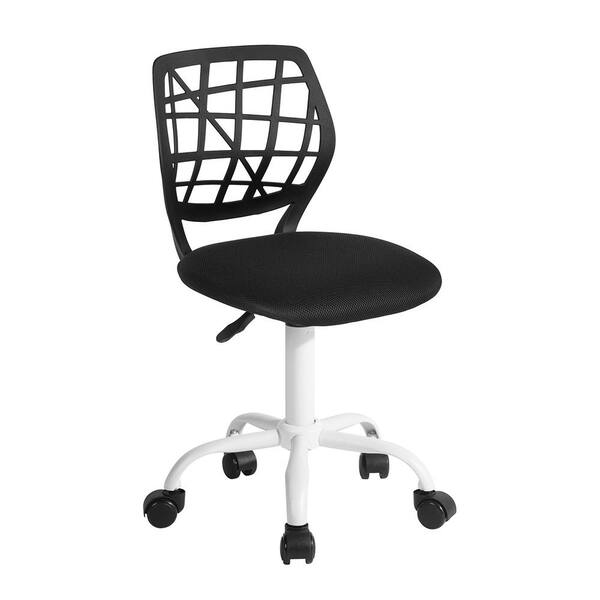 Homy Casa Black Porch and Den Nazaneen Cut-Out Armrest Office Task Chair