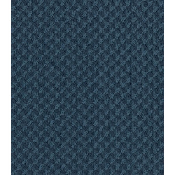 Shaw Exquisite - Normandy - Blue 39.3 oz. Nylon Pattern Installed Carpet