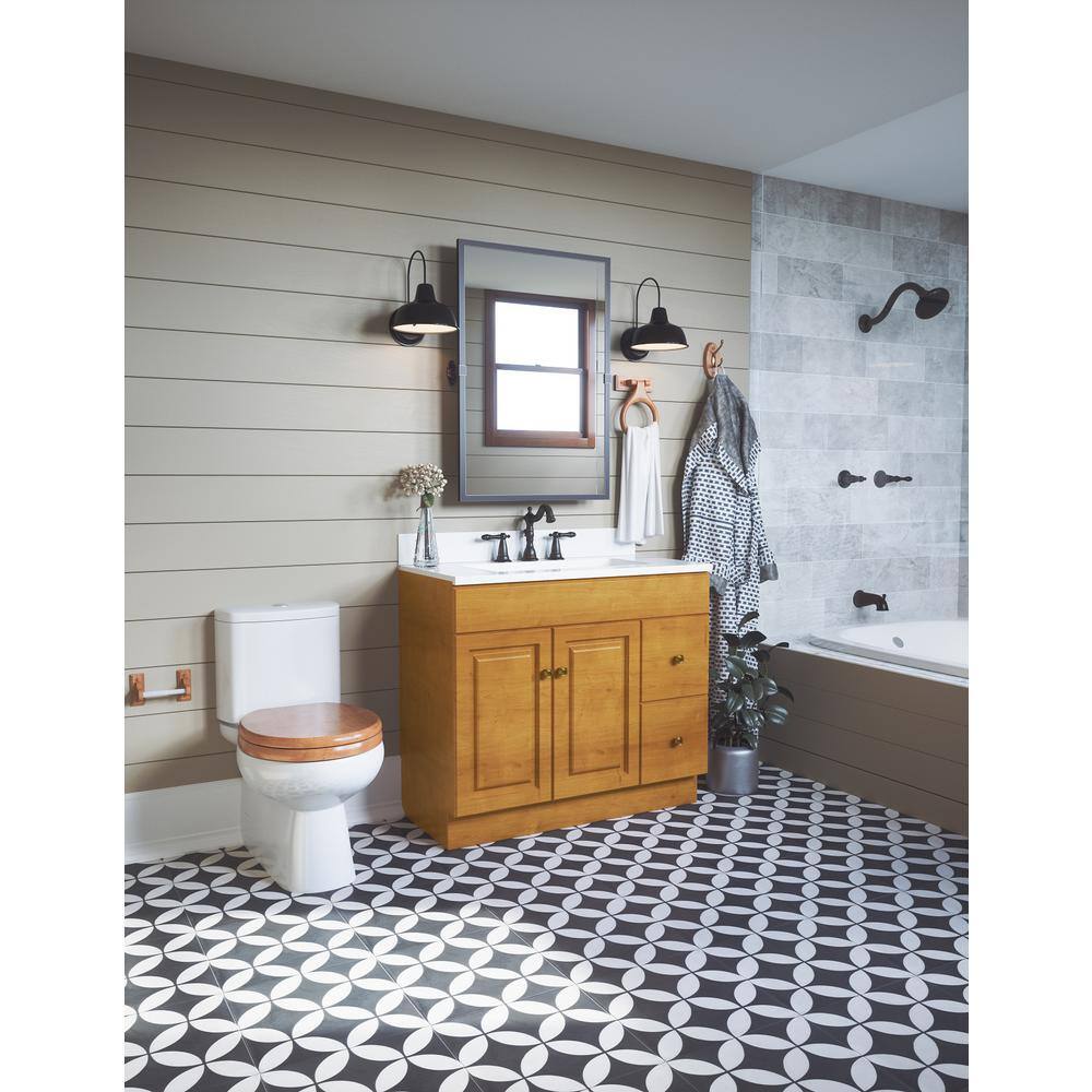 Honey Oak Wall-Mounted Toilet Paper Holder