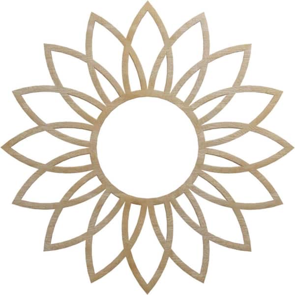 Ekena Millwork 0.25 in. x 24 in. x 24 in. Wood (Birch) Medallion Moulding