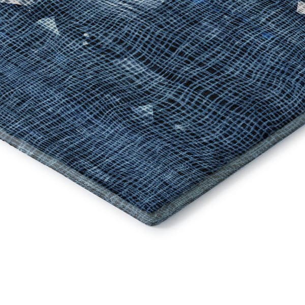 Mayfield Premium Machine Washable Abstract AMF2092 Blue 3 ft. x 4 ft. Area Rug