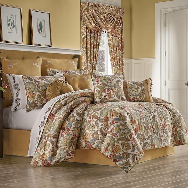 August Multi Polyester California King 4Pc. Comforter Set