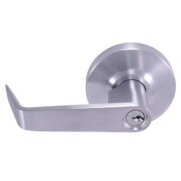 Universal Hardware Commercial 2-3/4 in. Satin Chrome Heavy Duty Industrial Vandal Resistant Keyed Entry Door Lever