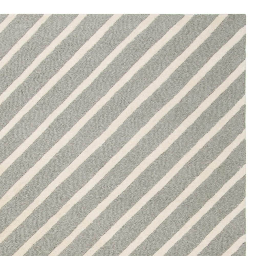 Ivory Tufted Wool Square Kids Rug, 8' x 10'