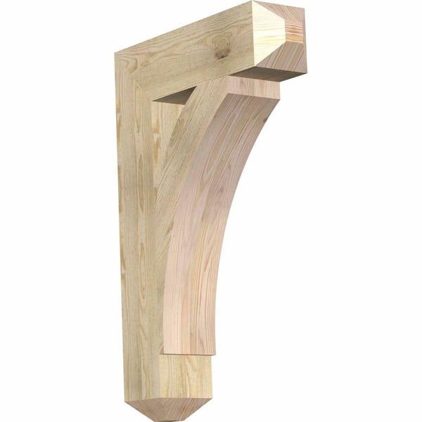 Ekena Millwork 6 in. x 36 in. x 24 in. Douglas Fir Thorton Craftsman Rough Sawn Bracket