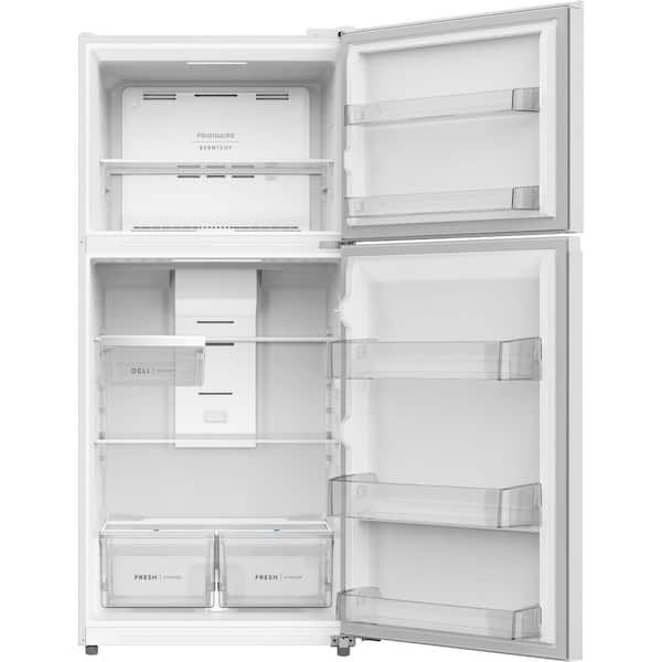 29.7 in. 19 cu. ft. Standard Depth Garage Ready Top Freezer Refrigerator in White w/ Humidity-Controlled Crisper Drawers